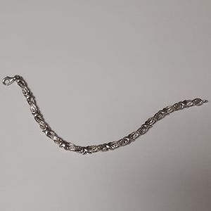 Sterling Silver and Diamond Bracelet